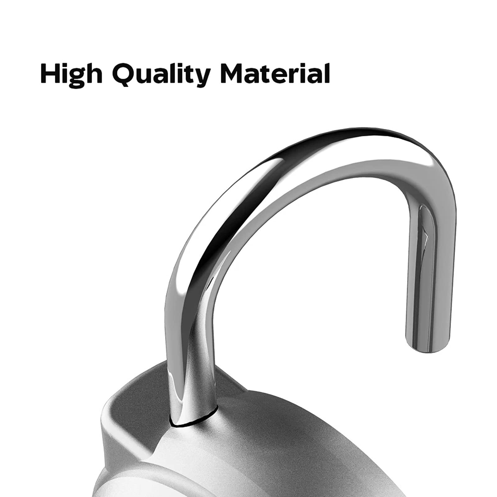 Candado Inteligente con Huella Dactilar Candado de la puerta del candado huellas dactilares digitales para Seguridad(Silver)