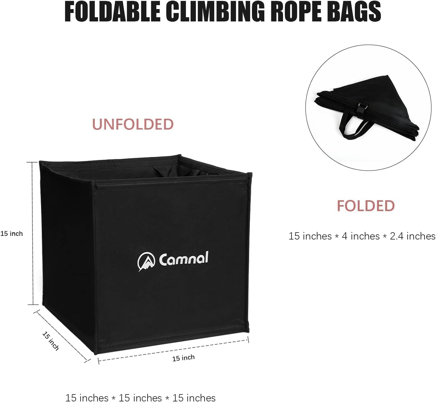 Climbing Rope Bags Foldable Bags for Rope and Tools Practical Tree Climbing Arborist Throw Line Cube Storage Bag Suit for Outdoor Climbing Tools and Accessories image 2