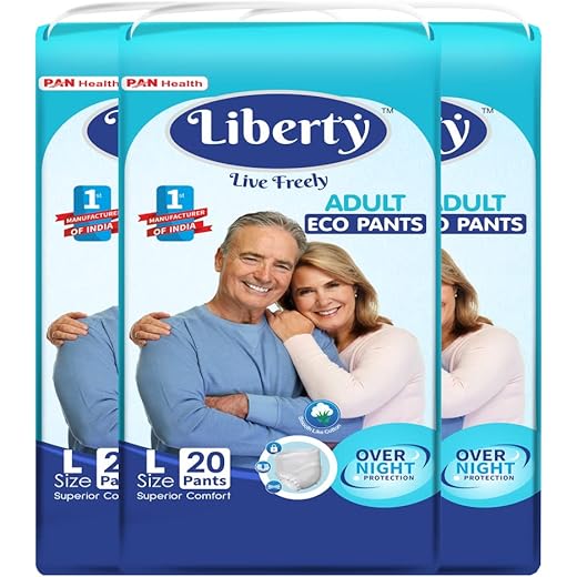 Liberty Eco Adult Diaper Pants, Large, 60 Count 140cm