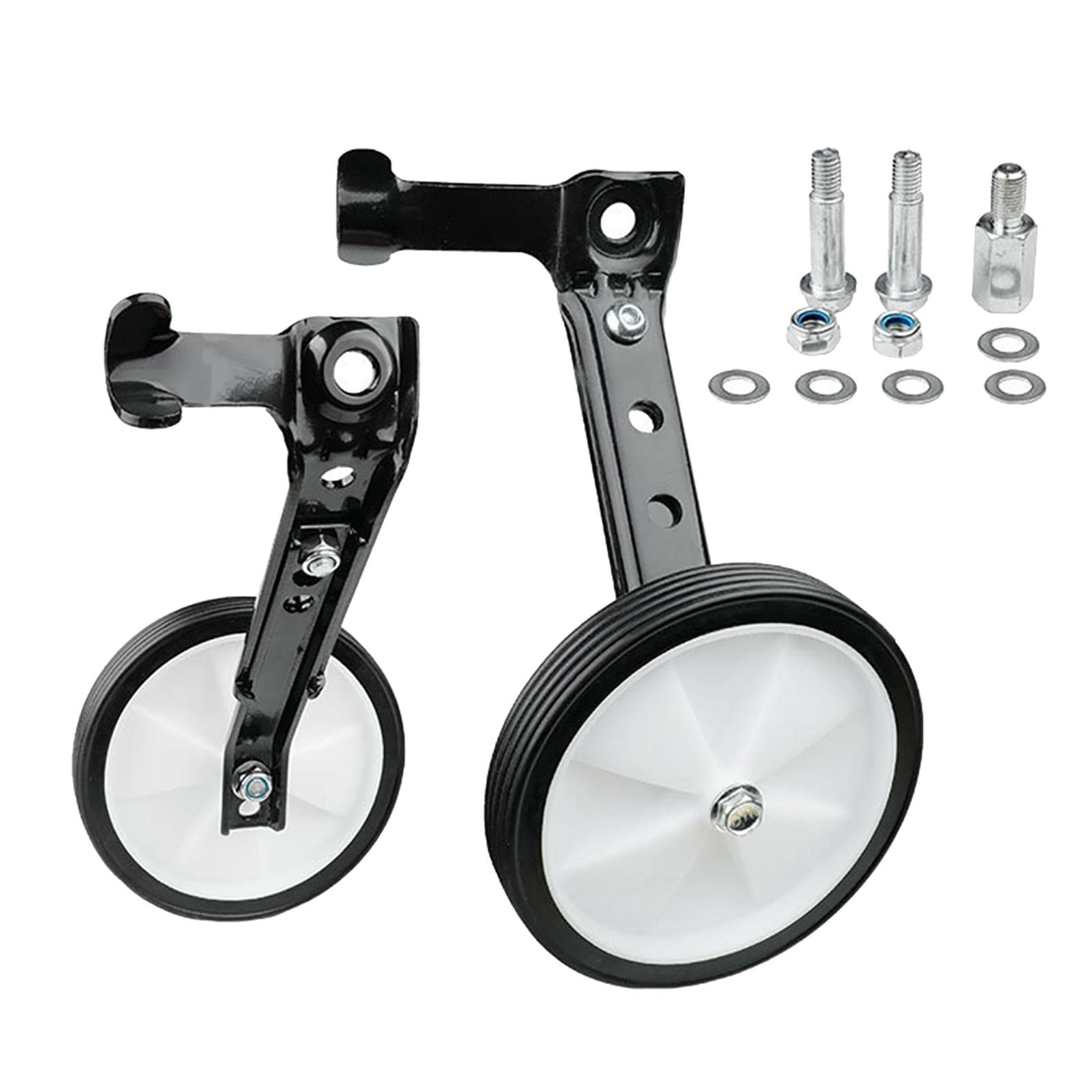 Milageto 1 Pair Universal 16-24" Children's Stabilisers Wheel Biking Riding Learning Balancer, Black