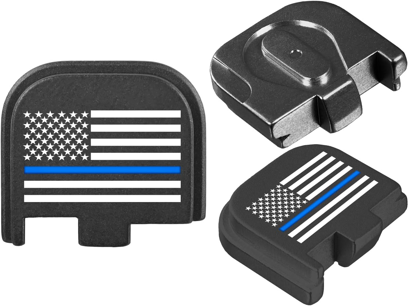 NDZ Performance Slide Cover Back Plate for Gen 1-5 Glock 17 19 19X, Including 43, 43X & 48, Black Anodized Aluminum, Thin Line Series, Made in The USA