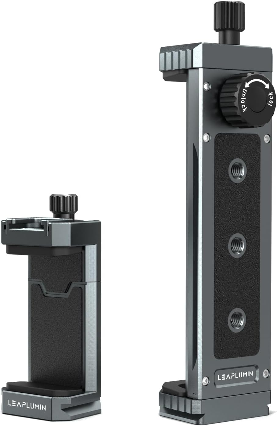 Aluminum Phone Mount for Tripod, AdjustableTablet Tripod Mount with Cold Shoe & Arca Swiss Quick Release Plate,Universal Adjustable Clamp Suitable for iPhone 15Pro,Tablet 12.9