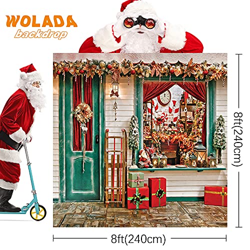 Wolada 8X8Ft Christmas Backdrops For Photography Christmas Backdrop Christmas Window Backdrop Christmas Family Party Photography Backdrop Christmas Home Decoration Xmas Photo Booth Props 10794 #TOP1