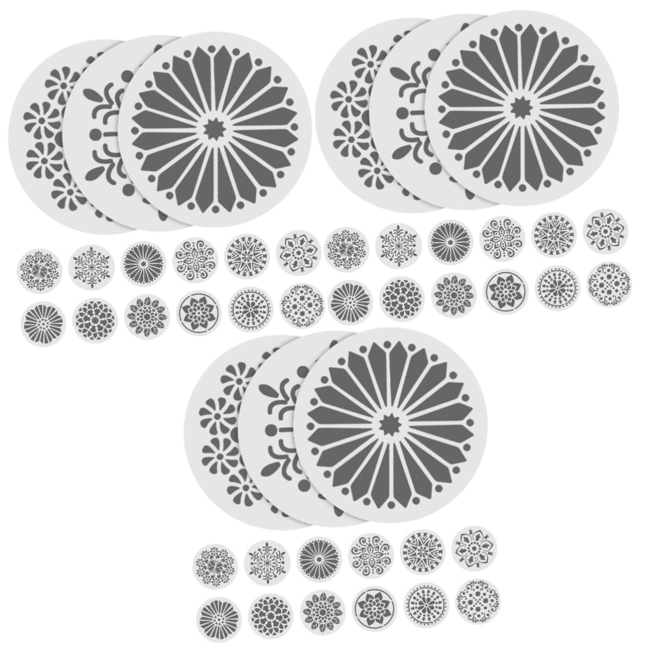 DOITOOL 3 Sätze Blumenmalerei-vorlage Schablonen Für Die Wandmalerei Zeichnung Wandschablonen Malen Willkommen Malschablone Wiederverwendbare Blumenschablone Das Haustier Weiß Stück * 3