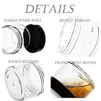 Vista 26 de Contenedores de cosméticos con tapas, tarros de loción de plástico, tarros para muestras, con tapa rosa, 0.2 oz, 25 unidades, Tarro de 10 gramos.