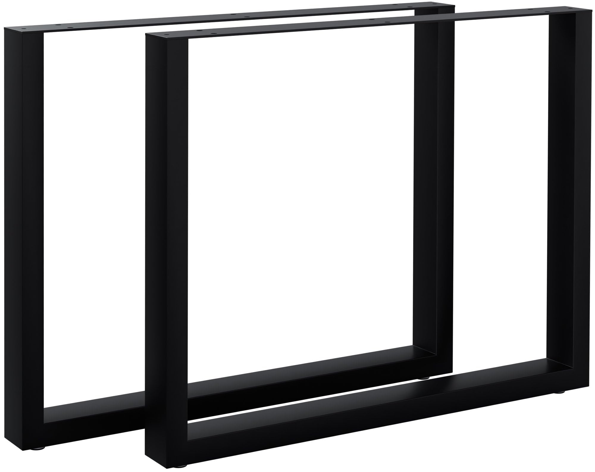 CLP Patas de Mesa de Metal Negras 2 Unidades Ilkan, Set de estructuras para Mesa DIY, Estructura de Mesa con Recubrimiento en Polvo, Color:Negro, Tamaño:90 cm