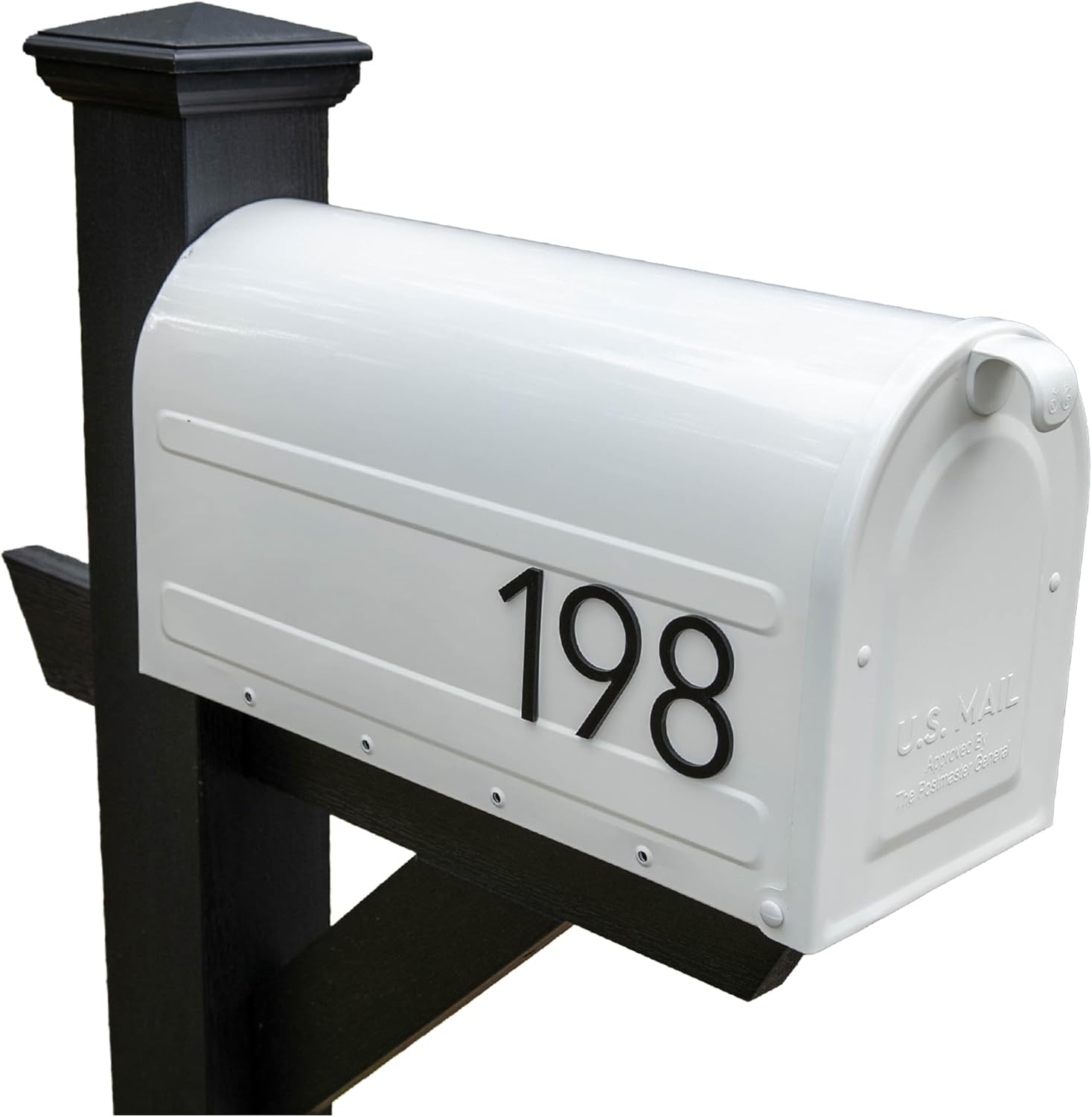 Discovered Designs – Premium Individual 3D Acrylic Mailbox Number – Self Stick – Long Lasting – Weatherproof – Made in USA (Black)