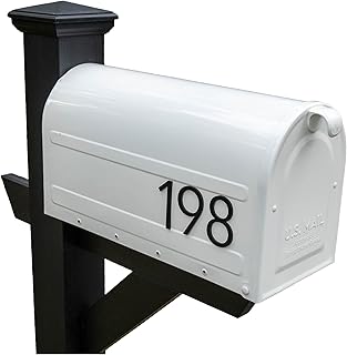 Discovered Designs – Premium Individual 3D Acrylic Mailbox Number – Self Stick – Long Lasting – Weatherproof – Made in USA (Black)