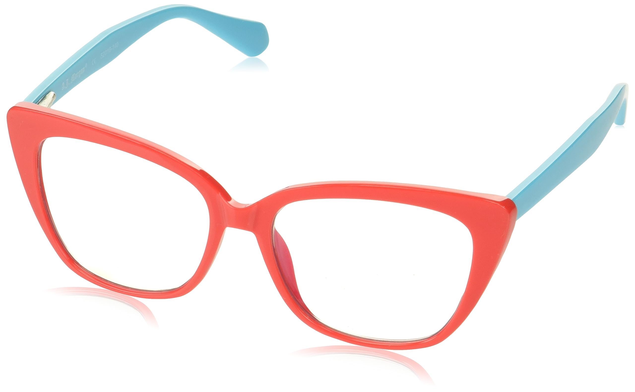 A.J. Morgan Eyewear I.M.CUTE - Blue Light Blocking Computer Readers, Red/Blue, 50mm