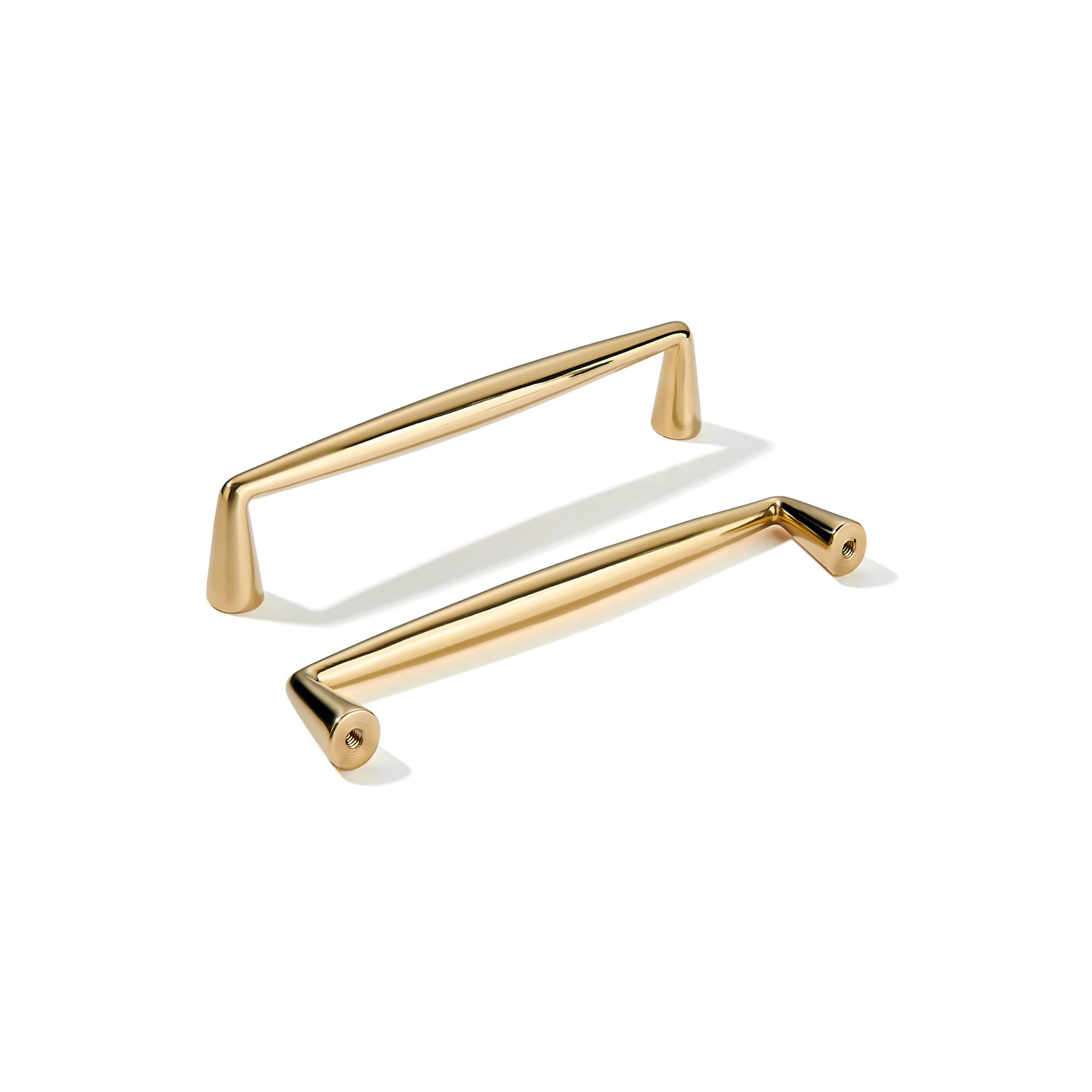 KHTUMEWARE-SB461 Unlacquered Brass Cabinet Pulls CTC 3 in (76 mm) 5-Pack in Unlacquered Brass — KHTUMEWARE