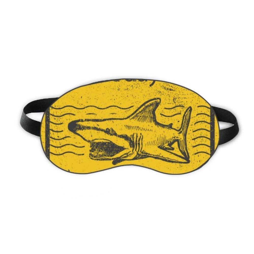 Shark Enter Water At Own Risk Sleep Eye Shield Soft Night Blindfold Shade Cover