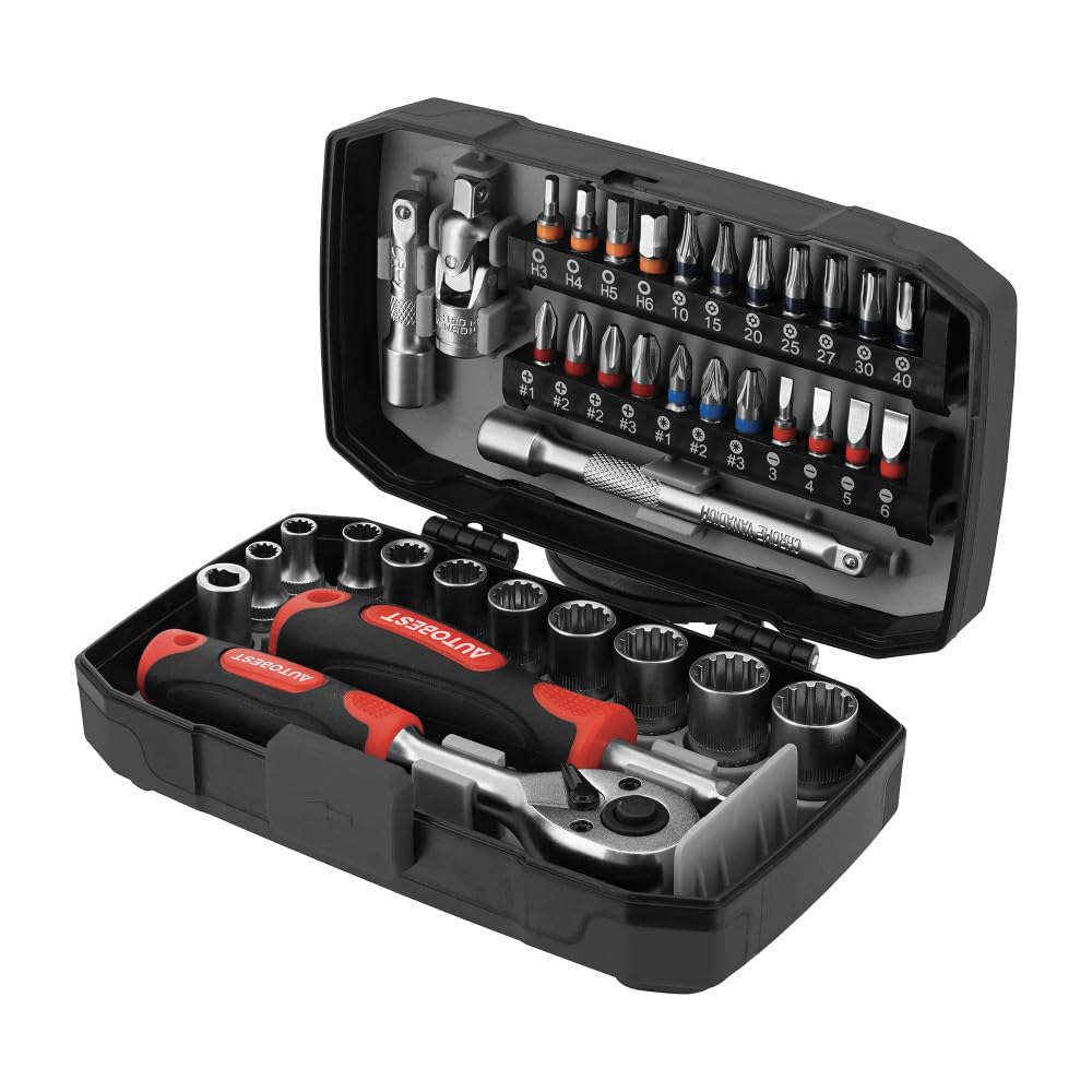 Coffret Douille Mallette Et Boîte à Outils Complète HECHT 2094 - 94 Pièces En Acier Chrome-vanadium - Auto