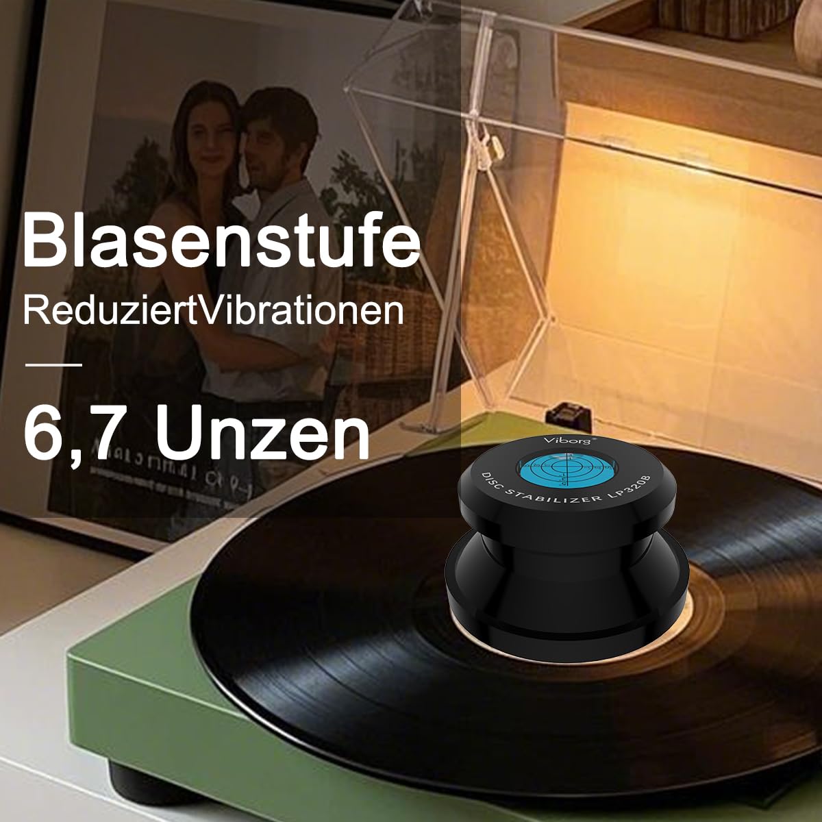 Plattengewicht Turntables Disc Stabilizer LP Vinyl Record Peso Clamp Negro