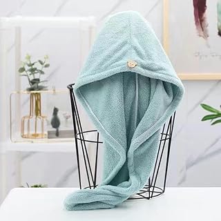 Toalla de microfibra para el pelo, turbantes para el pelo, toalla para la cabeza, súper absorbente, ligera, de secado rápi...