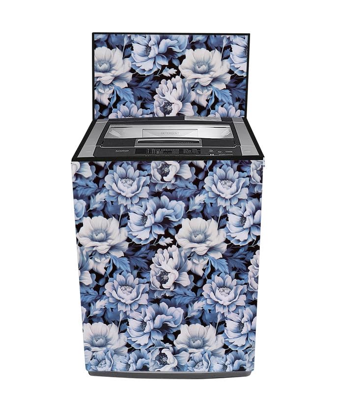 MAHAL CREATION Top Load Washing Machine Cover Compatible for Lg 8 KG (T80SKSF1Z) Blue.
