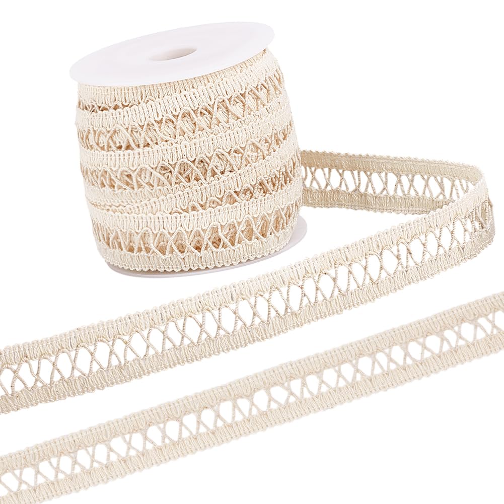 Bordure en dentelle tressée PH PandaHall en coton de qualité supérieure pour finitions