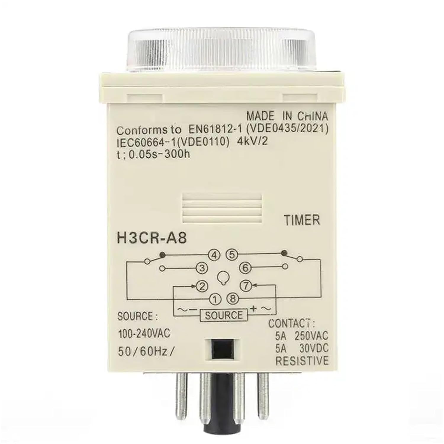 H3CRA8 Delay Timer Relay 1.2S300H Knob Control Time Relay 8 Pins AC220V