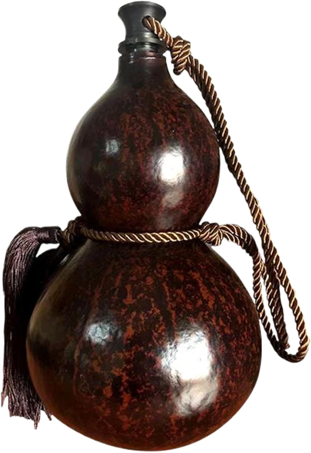 Gourd Bottle, Retro Bee-Waxed Gourd Water Bottle with Leakproof Roped Cap, Natural Water for Daily Use, Outdoor Adventures, Role Playing Props