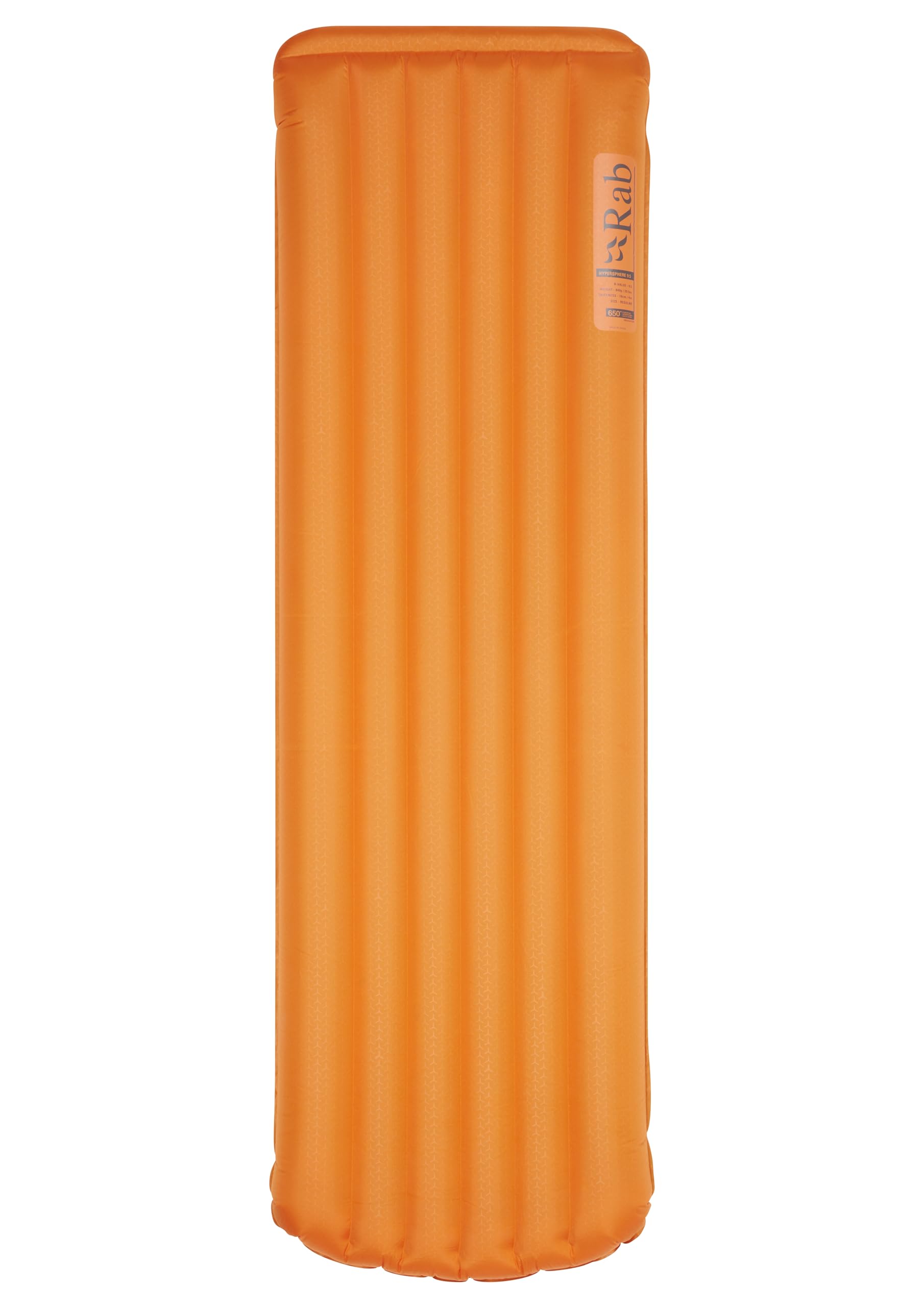 Rab Hypersphere 9.5 Lightweight Down-Insulated Sleeping Pad for Climbing, Expeditions, & Mountaineering - Marmalade - Regular