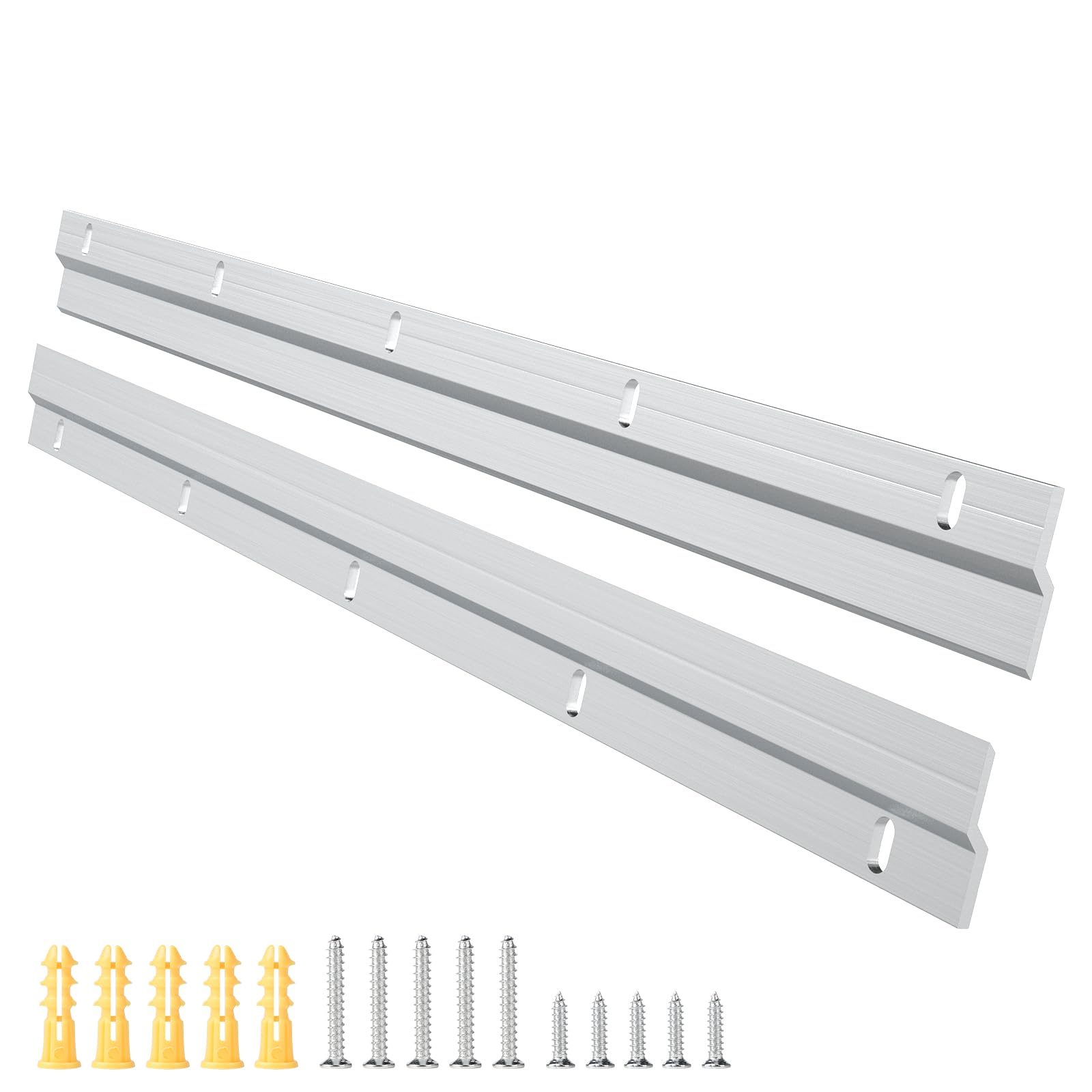 EFUTURETIME 1 Paar Z-Klemmen zum Aufhängen Schwerlast 45cm, Hochbelastbares Aufhängungssystem, Z-Hanger mit Schrauben für Schwere Rahmen, Bettkopfteil, Spiegel, Rack