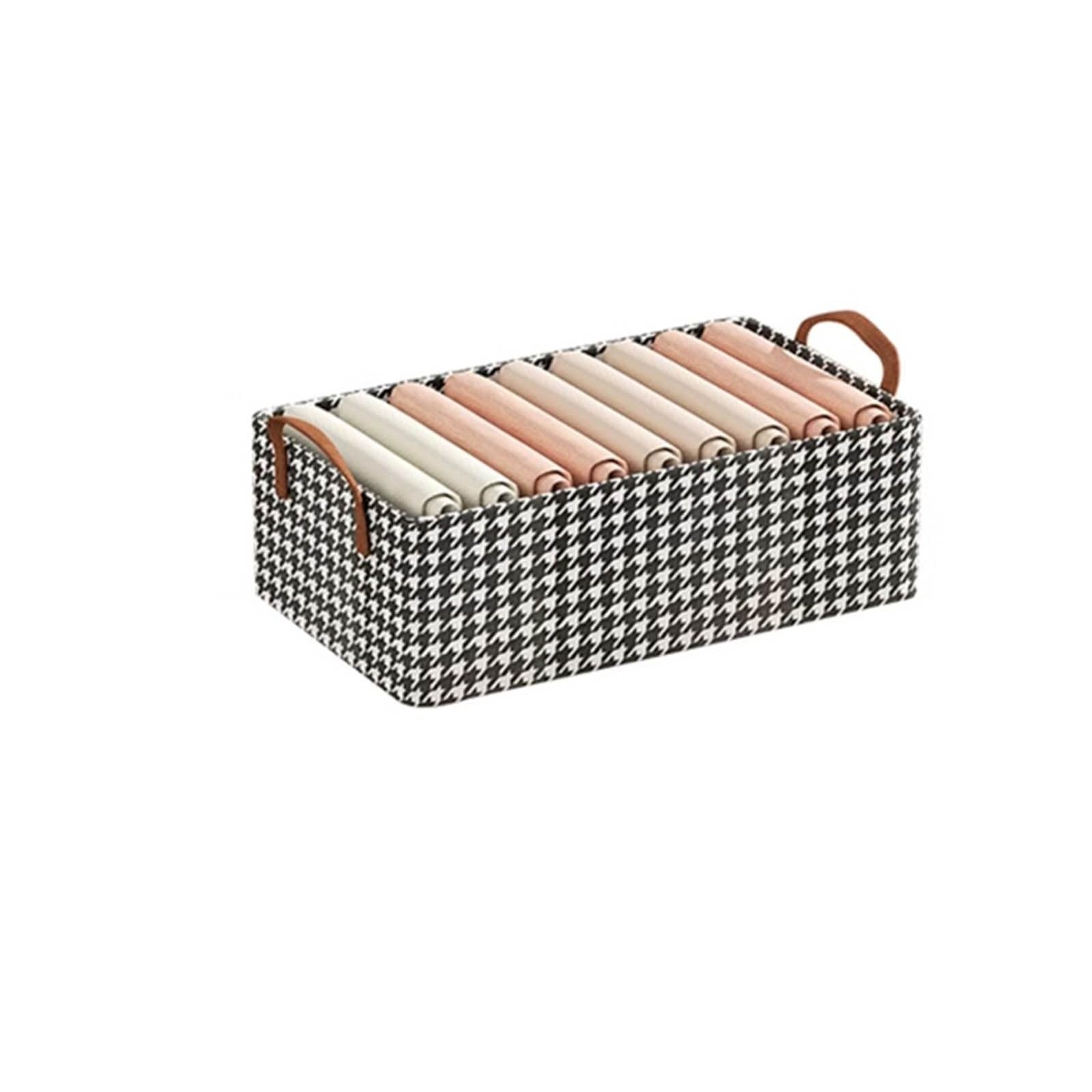 Organizador de cajones, caja de almacenamiento plegable para ropa, calcetines, corbatas, camisetas y cinturones, solución ideal para armario y cajón