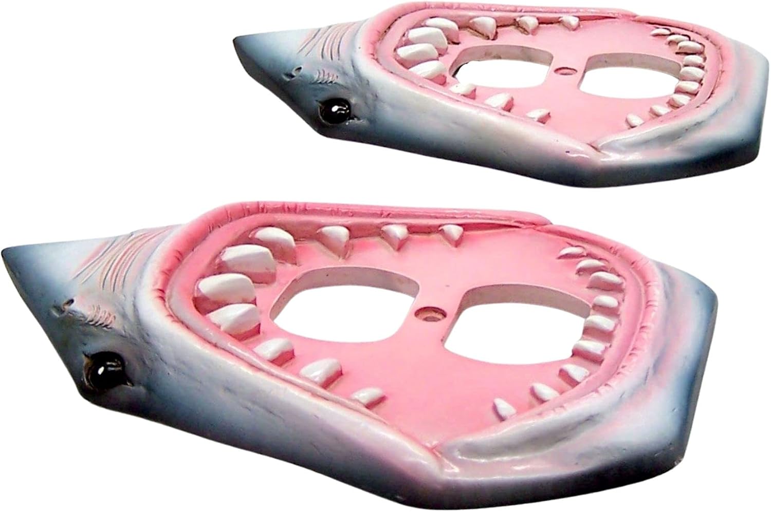 Open Mouth Shark Wall Plates, Duplex Outlet Covers, Nautical Decor, Set of 2, 6.5 Inches