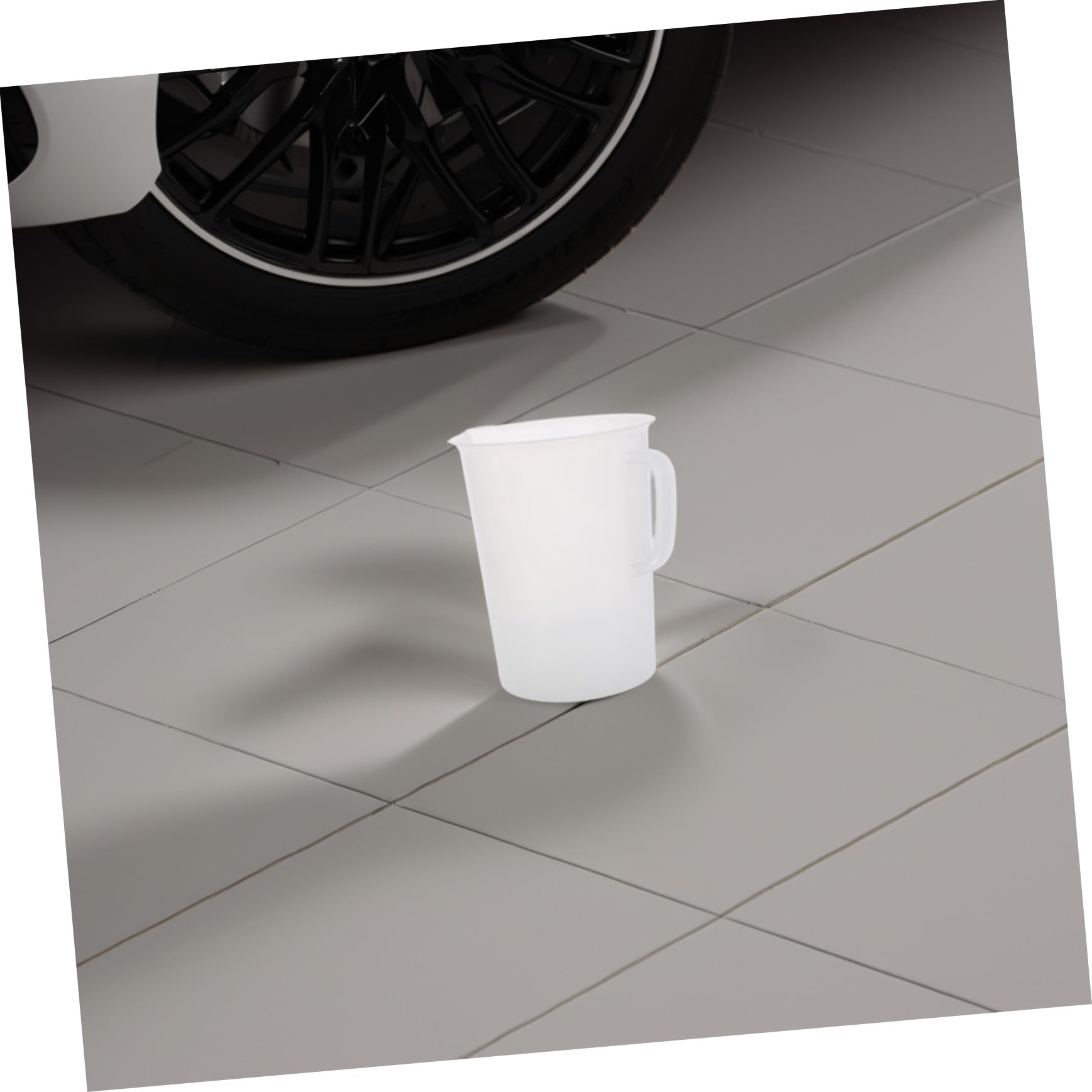 Vaso Medidor Grande De Plástico 5000 Ml Con Asas Para Aceite Motor Graduado Para Taller Mecánico Uso Automotriz Herramienta Precisa De Medición