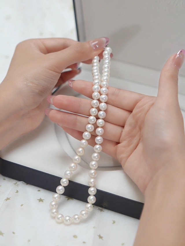 Amazon.com: Ncréliser 7.5-8.5mm FW Pearl Necklace | 17