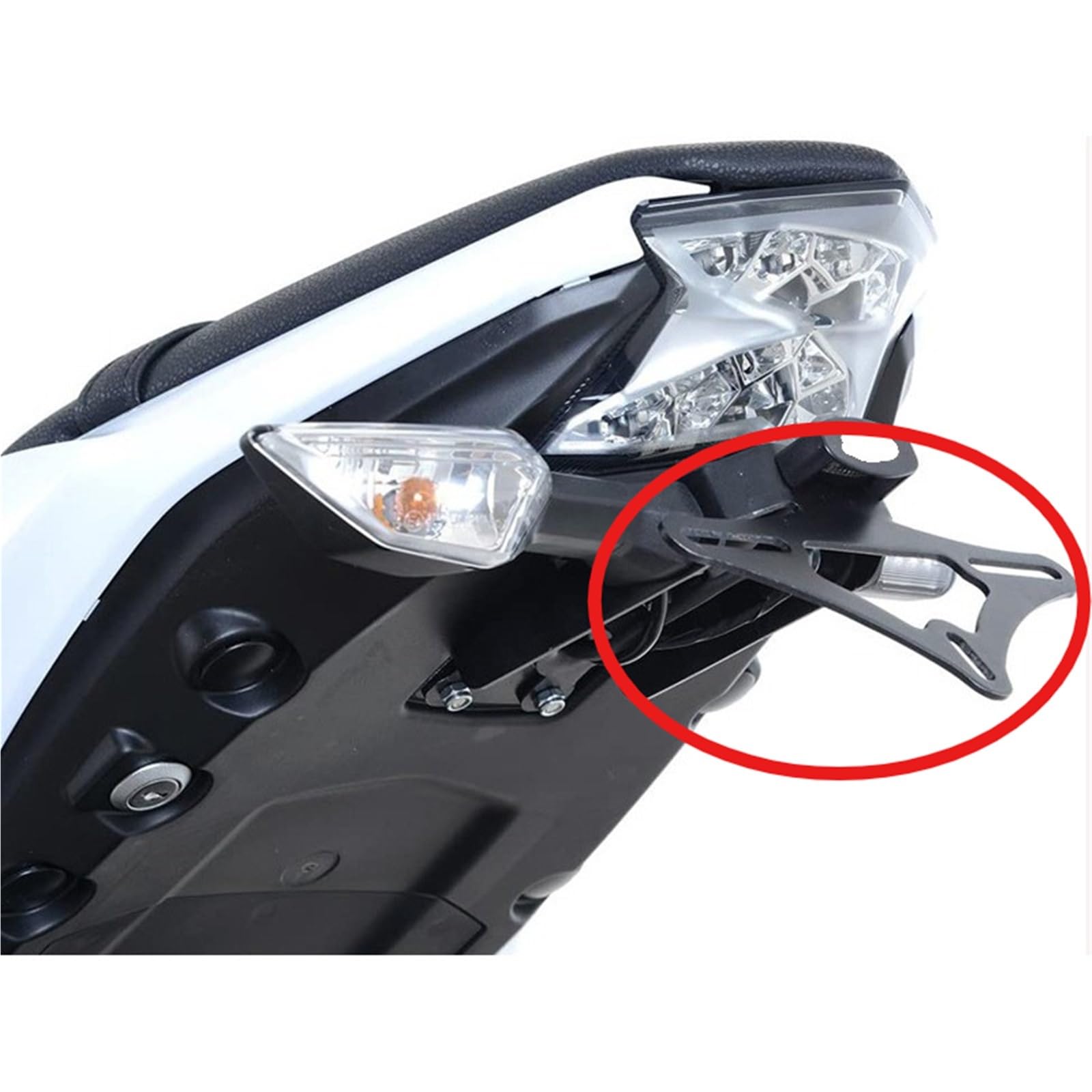 Portatarga Posteriore Moto Con Luce LED Integrata, Compatibile Con Per Z650, Z650 E Ninja650 (2017-2024).