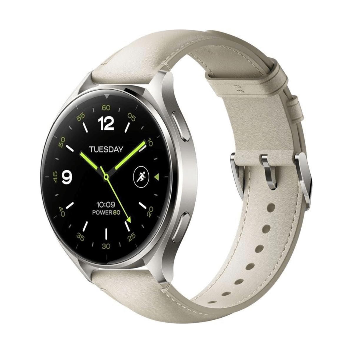 XIAOMI Watch 2 Titan - Funda Gris con Correa de Cuero Blanco