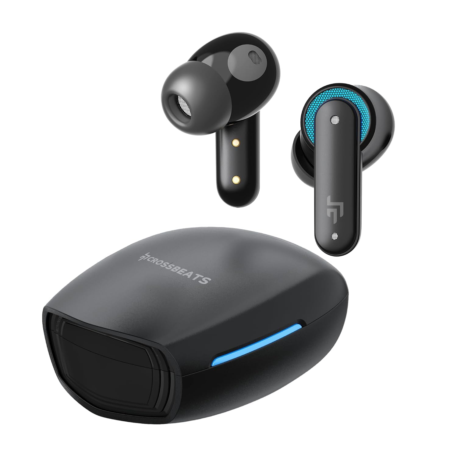 Fury Max Gaming TWS in-Ear Buds |100hr Playtime Bluetooth Earphones | RGB Lights | BT v5.4 | 30ms Low Latency | 360° Spatial Audio | 3D Sound Stage | 6 mics AI ENC | Dual EQ Modes(Black)