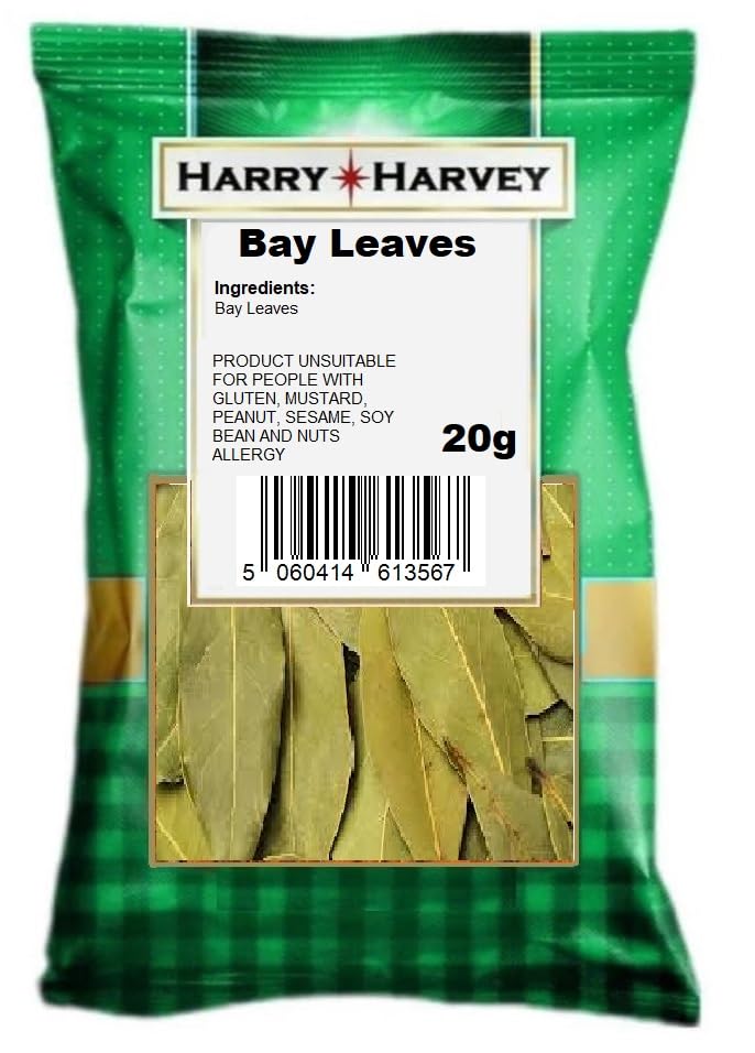 Bay Leaves 20g (Tej Patta) | Whole Dried Bay Leaves for Curries, Biryani, Rice & Slow-Cooked Dishes | Aromatic Cooking Herb & Curry Spice Flavor