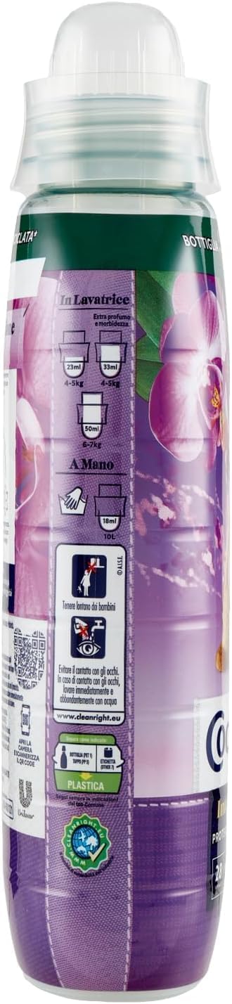 Coccolino - Ammorbidente concentrato, orchidea viola e mirtilli, 645 ml, 28 lavaggi, 10 pezzi + portachiavi Italy Shop Service in omaggio