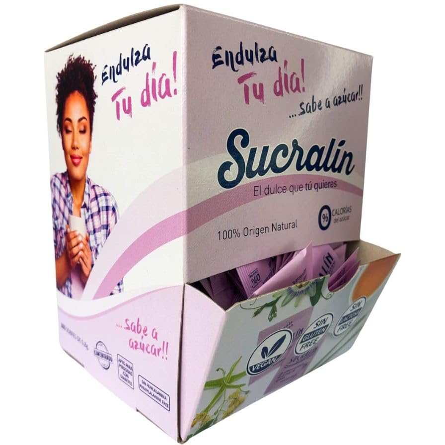 Edulcorante de Mesa Sin Azúcar y Sin Calorías – 300 Sobres | Sin Gluten | Apto para Diabéticos y Dietas de Control de Peso | Dulzor Natural para Bebidas y Alimentos | Sucralin