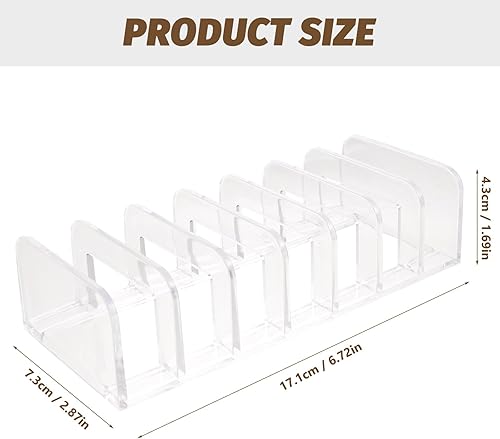 Miniatura 2 de VALICLUD Transparent Divided Makeup Pallet Organizer with Slots Cosmetic Storage Container for Eyeshadow Lipstick and Makeup Accessories Compact