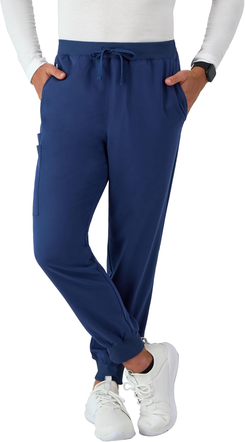 Hanes Mens Scrubs Healthcare Joggers, Scrub Joggers for Men, Moisture-Wicking & Odor Control, Multiple Pockets