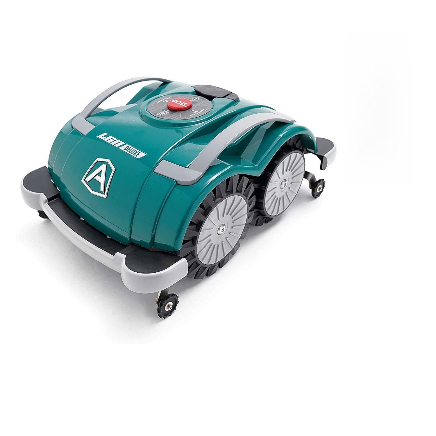 Robot cortacésped Ambrogio L60 Deluxe, Robot cortacésped de jardín Sin instalación hilo perímetro, Robot impermeable para césped cubre Un área de M2, Robot de jardín Listo para usar con Bluetooth