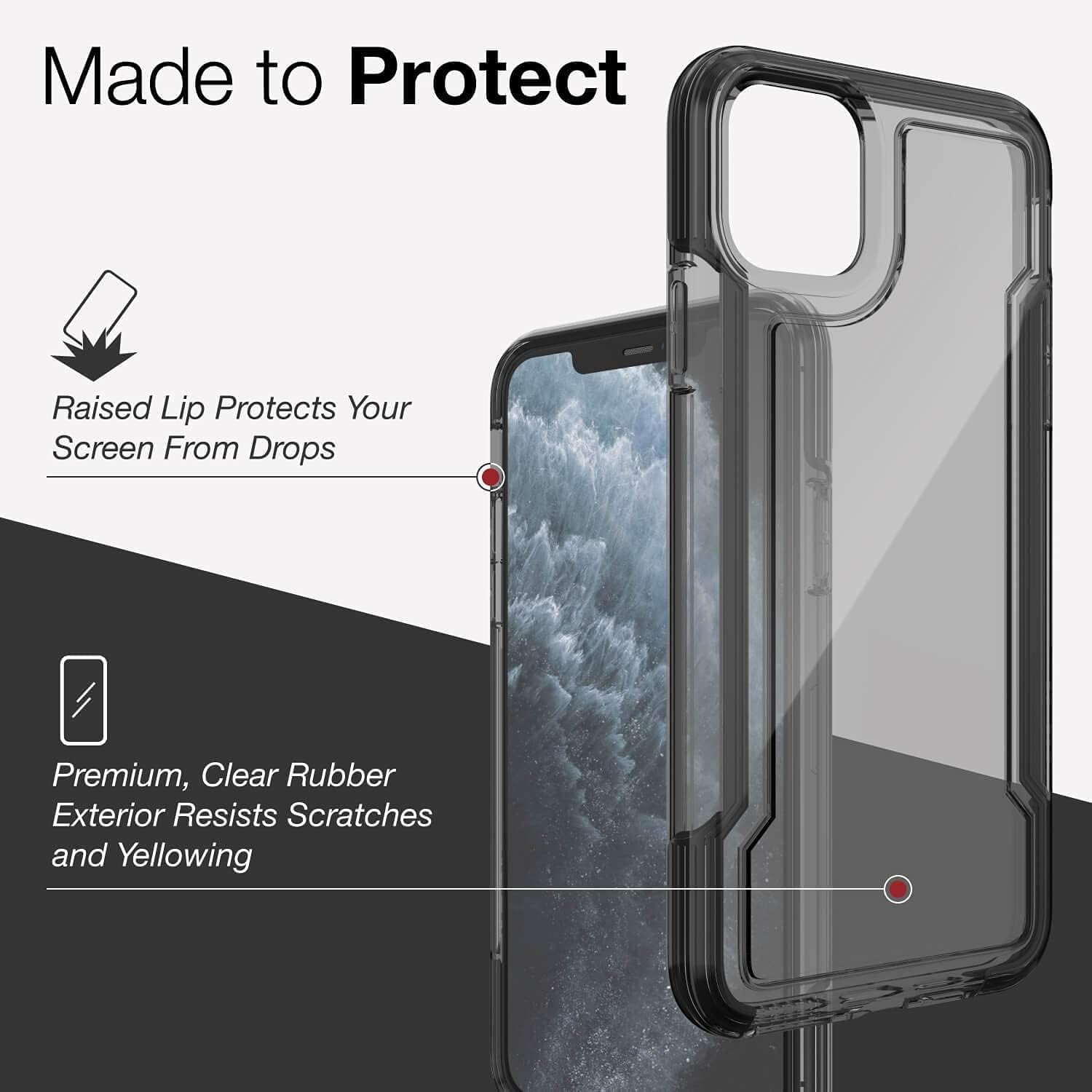 Bеѕt Dеаl Raptic Clear, Compatible with Apple iPhone 11 Pro Max (Formerly X-Doria Clear) - Military Grade Drop Protection, Shock Protection, Clear Protective Case for Apple iPhone 11 Pro Max, Black Buу 1 gеt 1 Raptic Clear, Compatible with Apple iPhone 11 Pro Max (Formerly X-Doria Clear) - Military Grade Drop Protection, Shock Protection, Clear Protective Case for Apple iPhone 11 Pro Max, Black