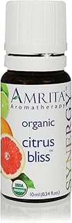 AMRITA Aromatherapy: Citrus Bliss Synergy Blend Tangerine - Organic Essential Oil Blend of Distilled Lime, Pink Grapefrui...