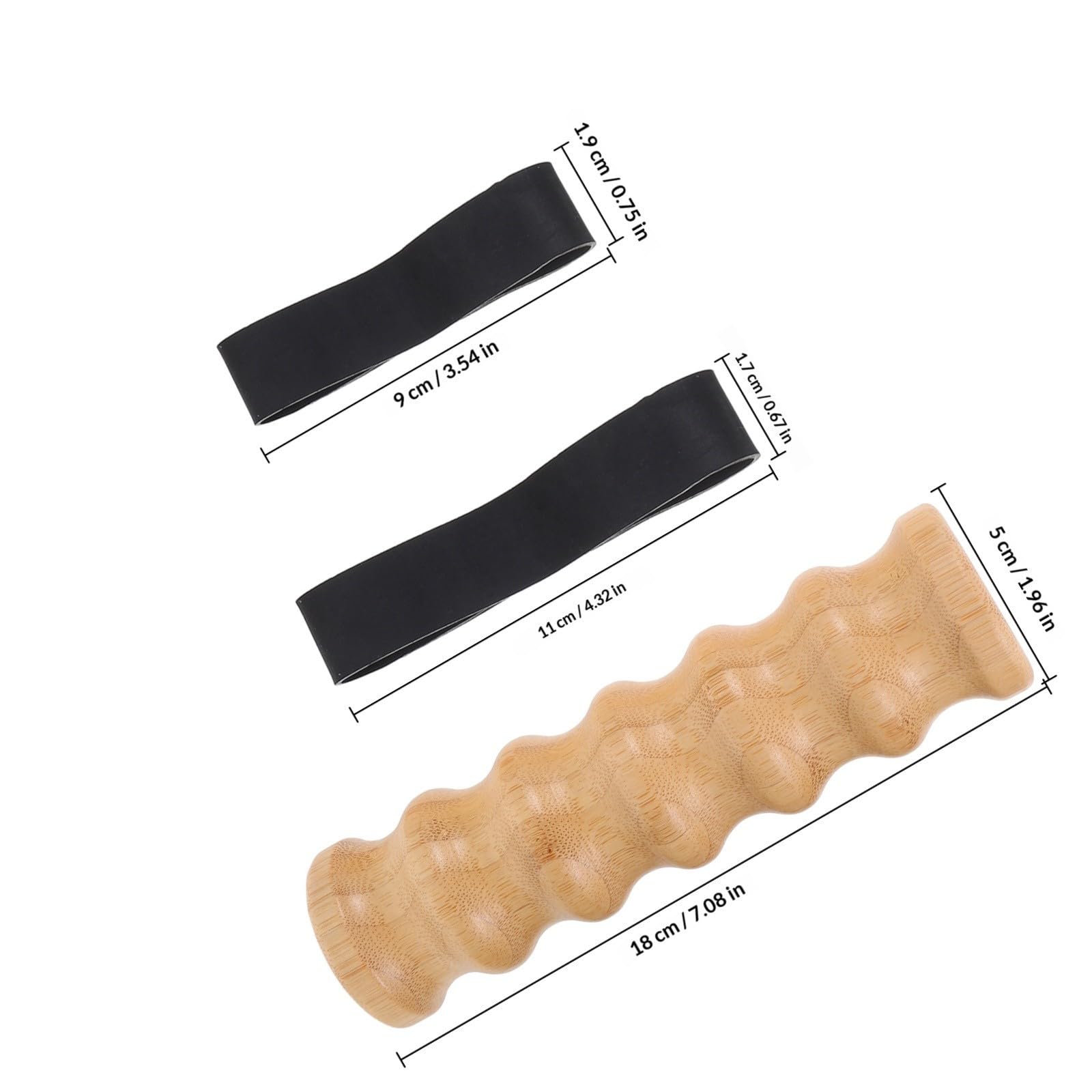 2 Piezas Bandas de Resistencia Ajustables con Mango de Madera
