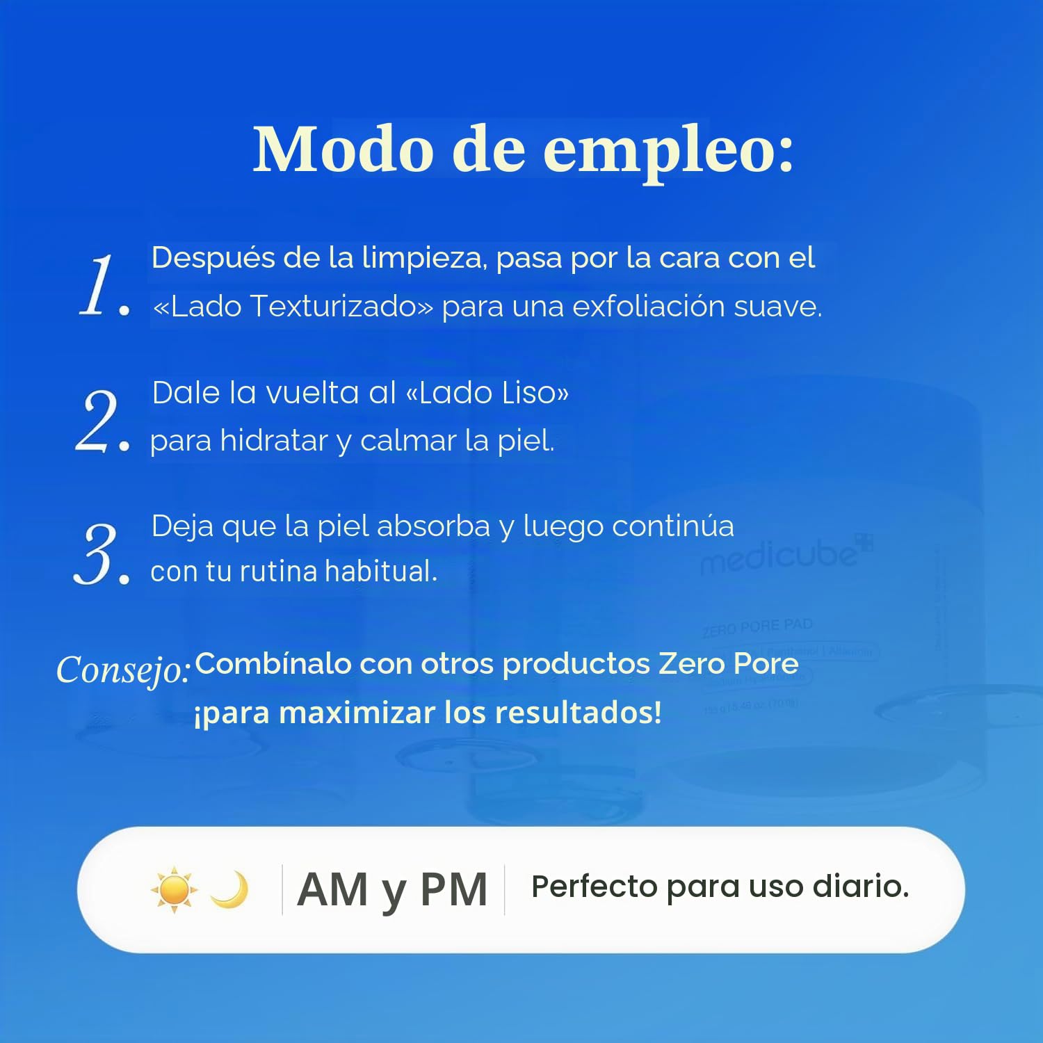 Medicube ZERO PORE PAD 2.0, 70 Piezas - Almohadillas Faciales Exfoliantes Suaves con AHA, BHA, PHA, Centella Asiática y Árbol de Té para Tratamiento de Piel