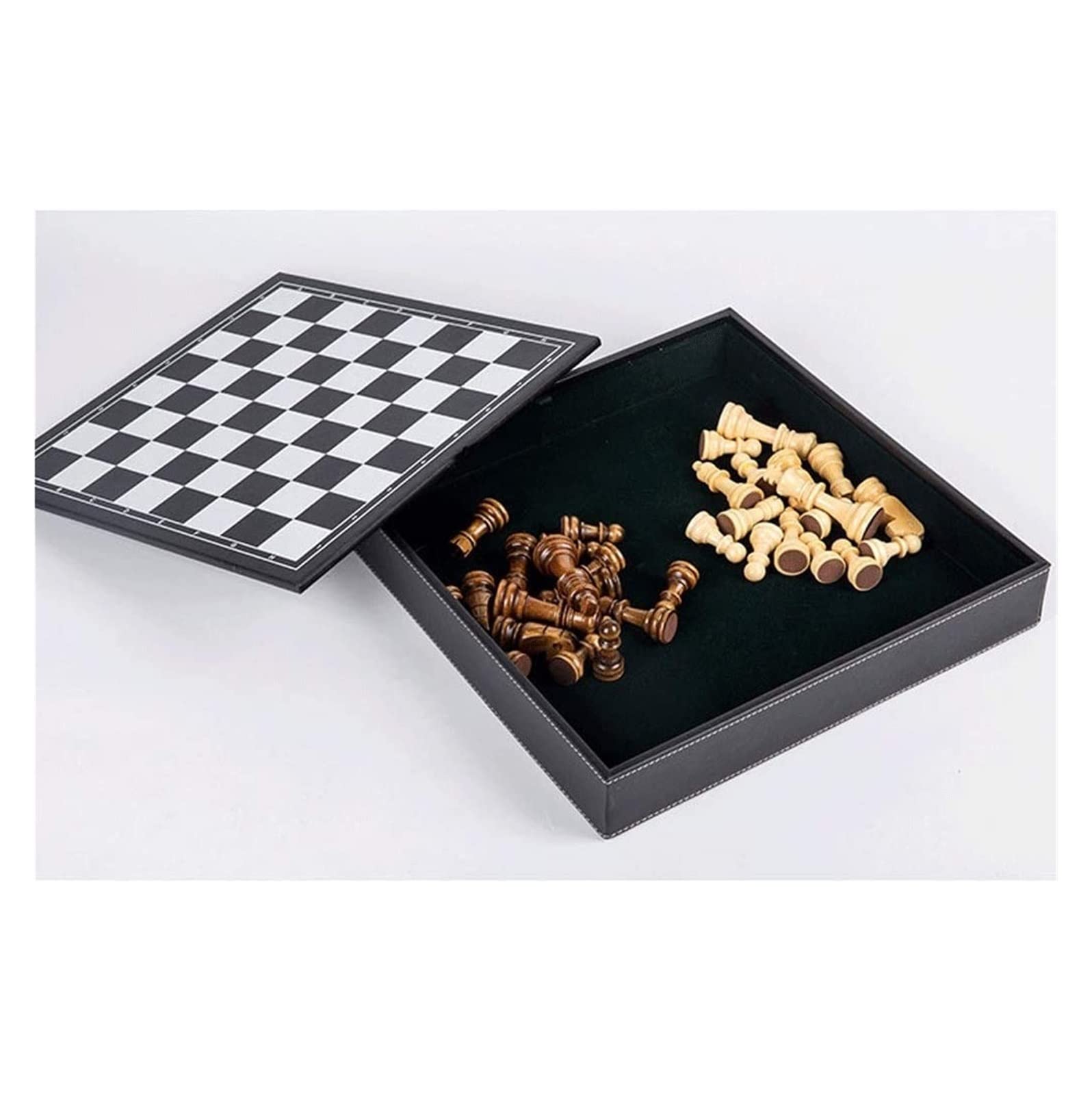 Set Scacchi Set Di Scacchi ， E Dama Cortex Da 12,5 Pollici Con Gioco Tavolo Classico Per Famiglie Per Gioco Famiglia