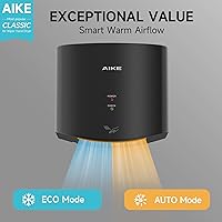 Vista 4 de AIKE Limpiador de aire compacto secador de manos 110V 1400W Negro (con enchufe de 2 pines) Modelo AK2630S