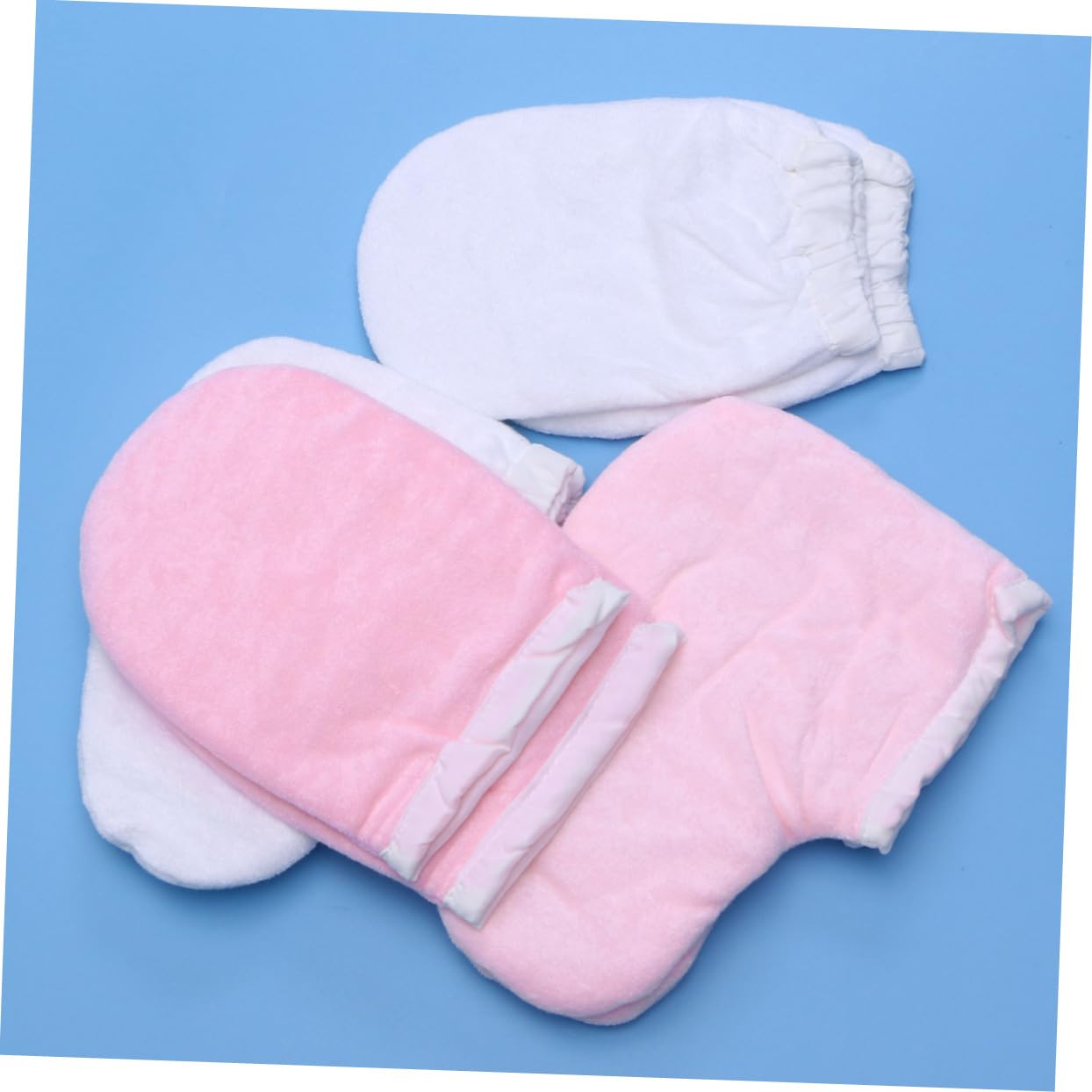 Healeved 4 Pares accesorios de belleza guantes Calentador de cera de parafina para manos y pies. guantes y patucos de parafina light skincare cubierta de pie de belleza simple