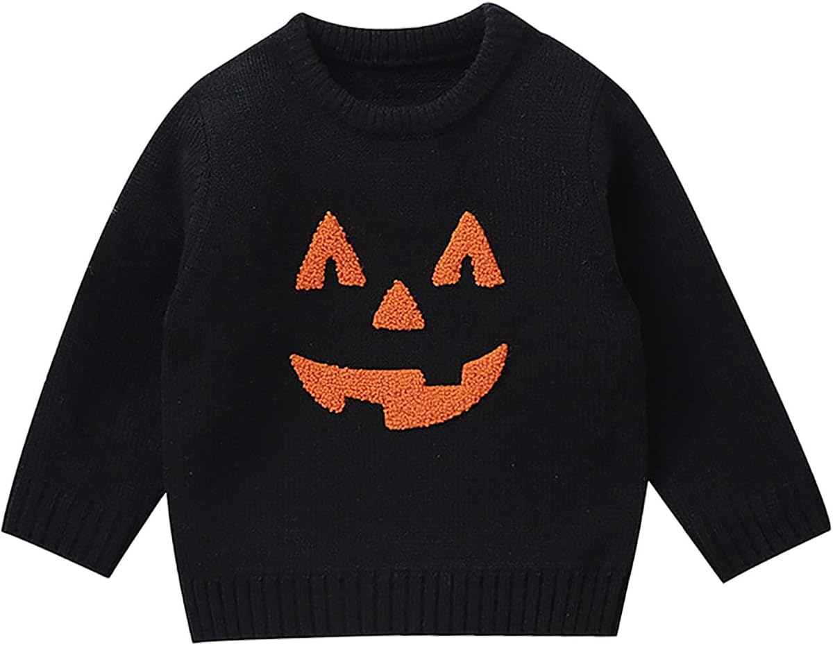 Suéter de punto para niños pequeños, blusa, suéteres de calabaza, ropa de invierno para bebés y niños, trajes de otoño para niñas pequeñas