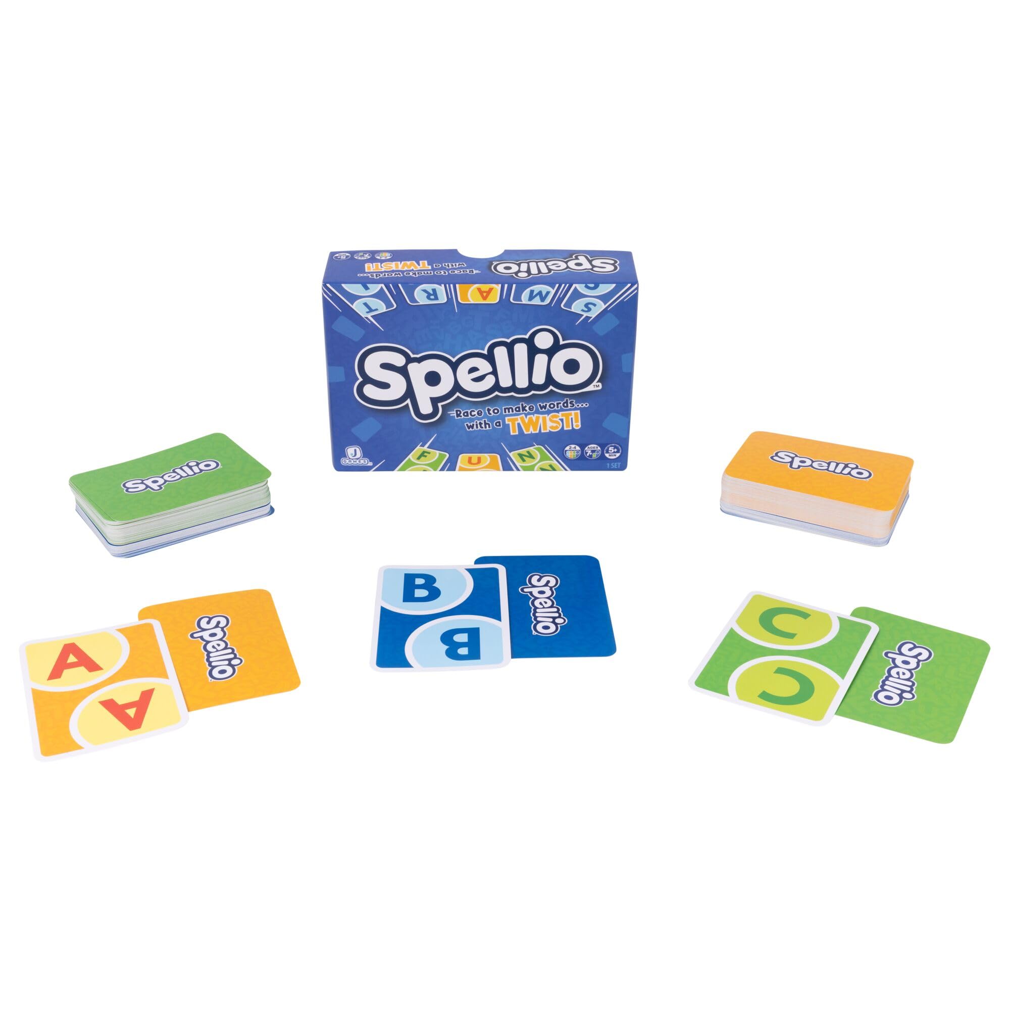 Jazwares Spellio Card Game - Fast-Paced Word Matching Game - Ages 7+
