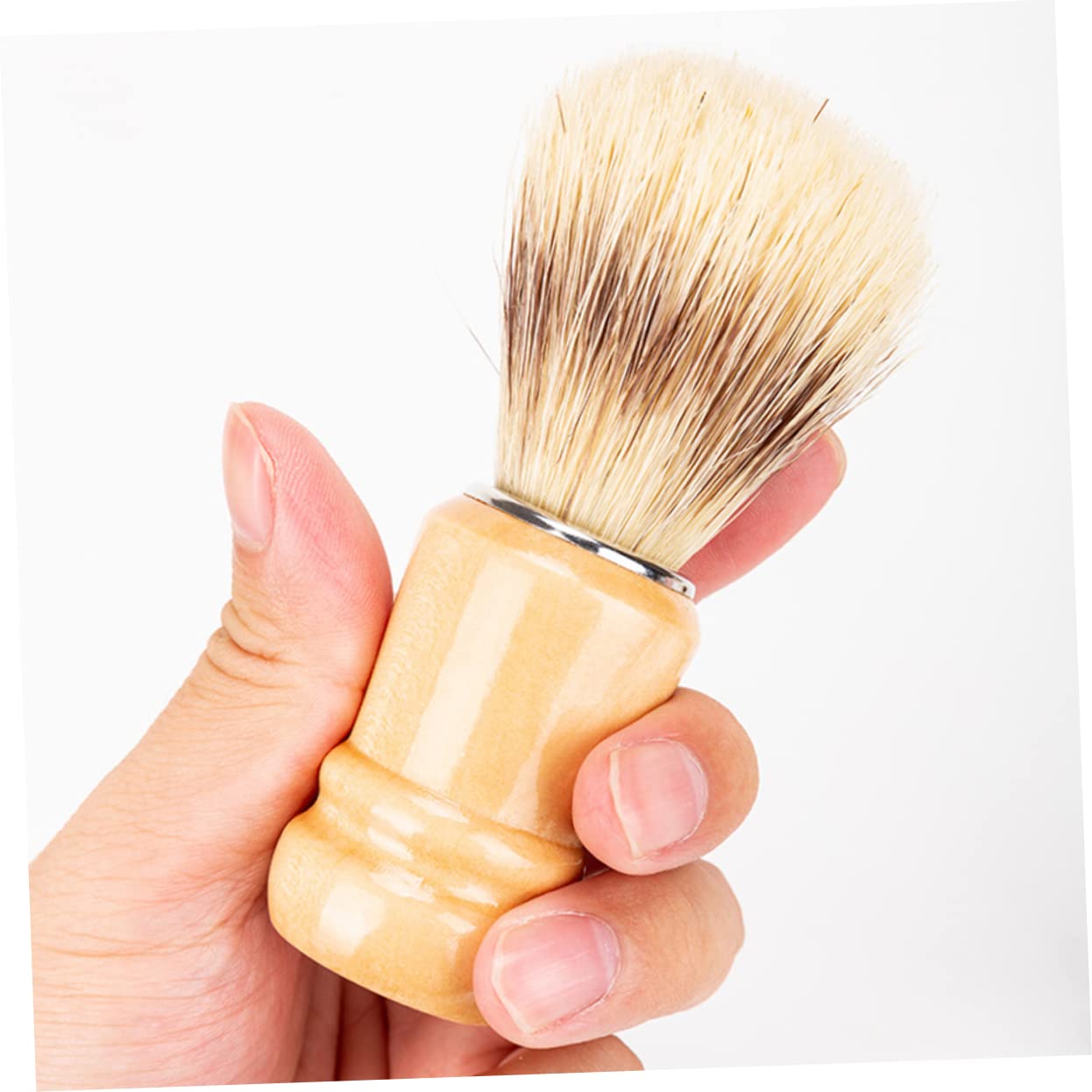 minkissy 6 Pz Spazzola Per Barba Spazzola Per Collo Da Pennello Da Pennello Da Barba Pennelli Da Per Uomo Lana Di Nylon Per Gesso Legno Massiccio Viaggiare