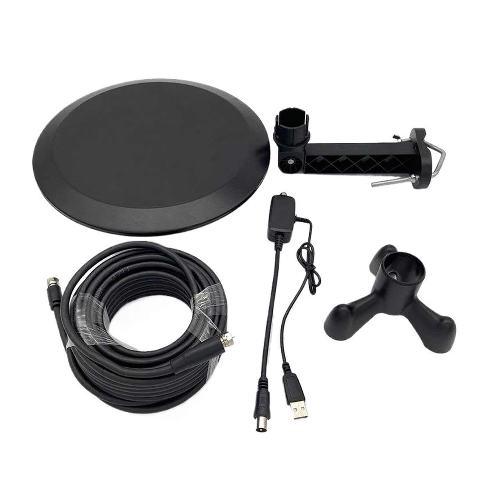 Antenna TV Esterna Con Ricezione Direzionale A 360°, Lunga Oltre 100 Miglia, Migliora La Stabilità HDTV VHF E UHF 4K For Soffitta/camper, Cavo Coassiale Da 39 Piedi Copertura più ampia