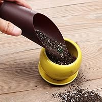 Vista 7 de Cuchara de tierra para bonsái, pala de plástico para bonsái, herramienta de jardinería, pala resistente, color marrón