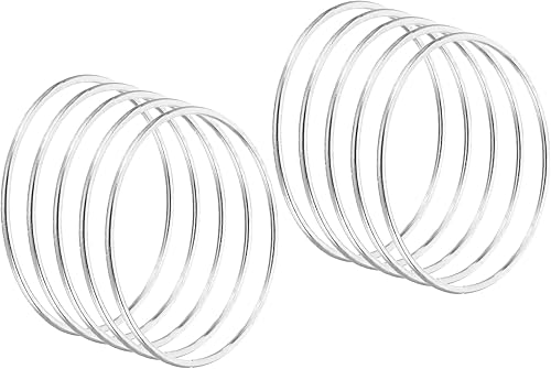 Miniatura 7 de PATIKIL Atrapasueños de 3 pulgadas, 20 piezas de corona de macramé de metal redondo floral para decoración de Navidad, hogar, automóvil,